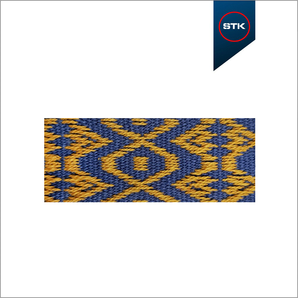 FITA STK ETNICA ALG 28MM ROYAL / MOSTARDA