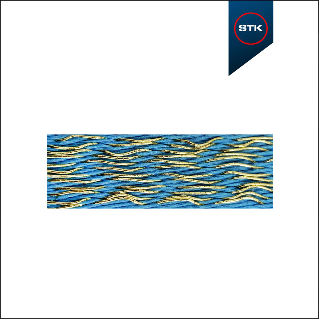FITA STK 1734 20MM AZUL 1717 / MTZ DOURADO