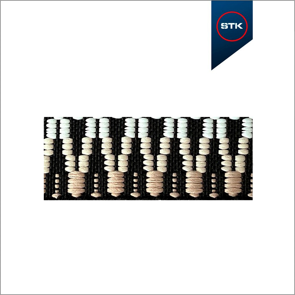 FITA STK 2372 25MM PRETO / LUXOR / PALHA / CROMIO